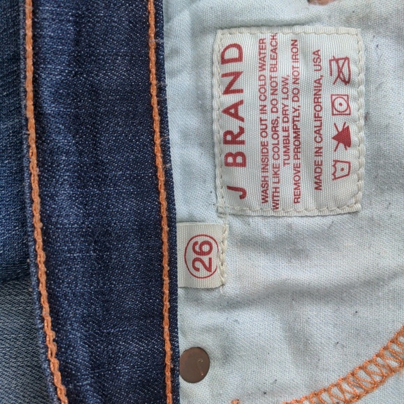 J Brand Low Rise Pencil Leg Jeans, Womens Size US 26 Dark Wash - Picture 8 of 9